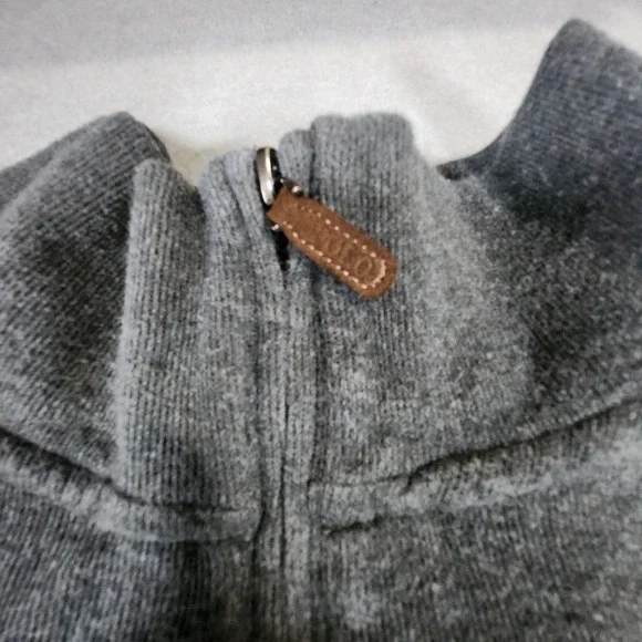 Polo Ralph Lauren Sweater Mens 3XB Charcoal Gray Quarter Zip Estate Rib Pullover - Picture 4 of 11